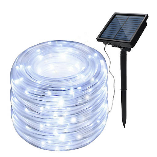 AGPtek 75.5FT White Solar Rope String Light