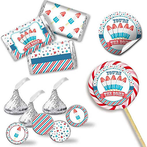 AmandaCreation 4th of July Popsicle Sticker Bundle 429pc.