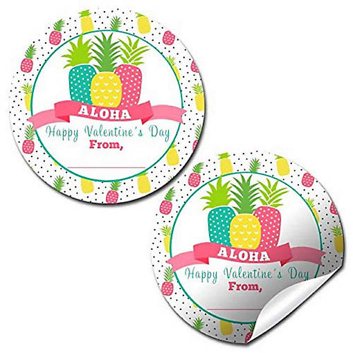 AmandaCreation Aloha Pineapple Envelope Seals 40pc.