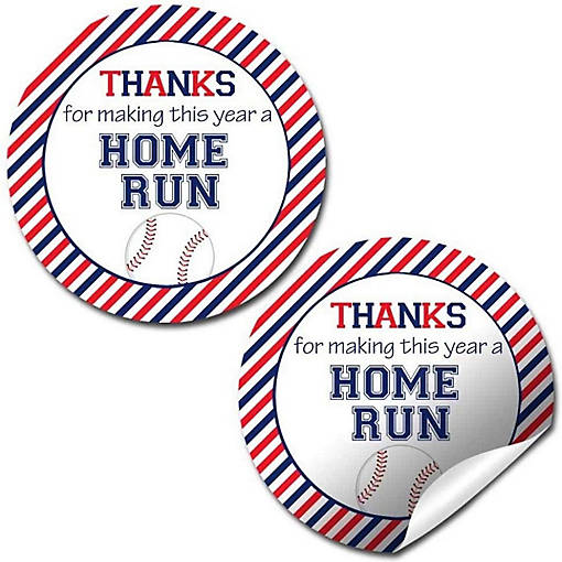 AmandaCreation Baseball Appreciation Envelope Seals 40pc.