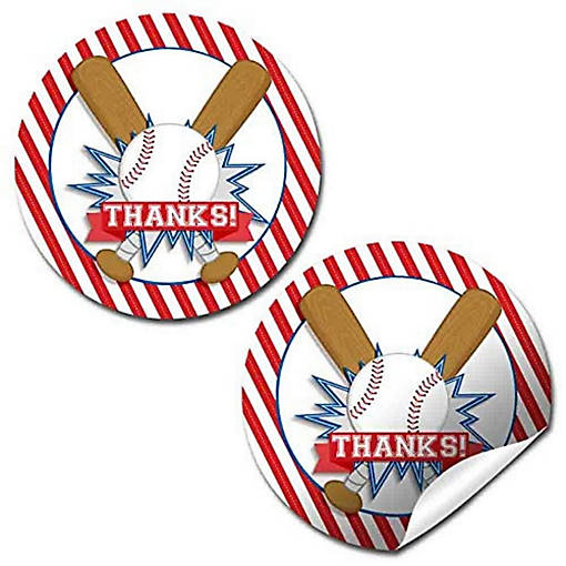 AmandaCreation Baseball Envelope Seals 40pc.