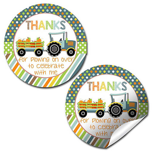 AmandaCreation Blue Fall Tractor Stickers 40pcs.