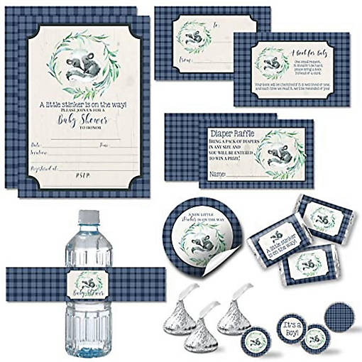 AmandaCreation Blue Little Stinker Skunk Party Bundle 381pc.