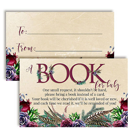 AmandaCreation Boho Succulent Book Card 20pc.