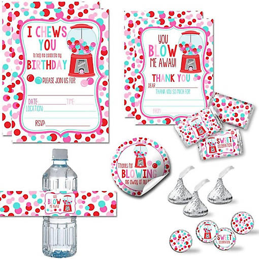 AmandaCreation Bubble Gum Valentine Party Bundle 381pc.
