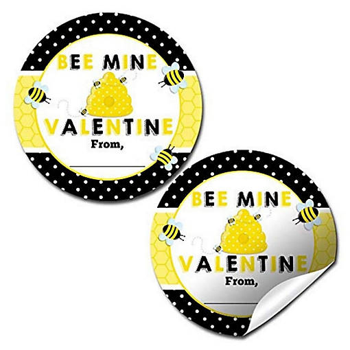 AmandaCreation Bumble Bee Valentine Envelope Seals 40pc.