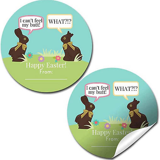 AmandaCreation Chocolate Bunnies Easter Envelope Seal 40pcs.