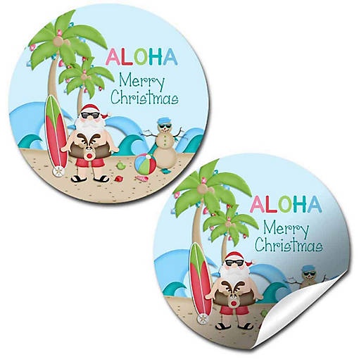 AmandaCreation Christmas Beach Bash Envelope Seals 40pc.
