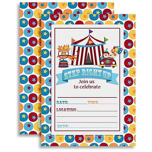 AmandaCreation Circus Invites 40pc.