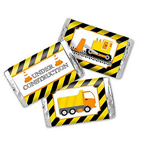 AmandaCreation Construction Digger Mini Candybar Wrappers 45pc.