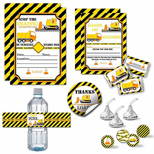 AmandaCreation Construction Digger Party Bundle 381pc.