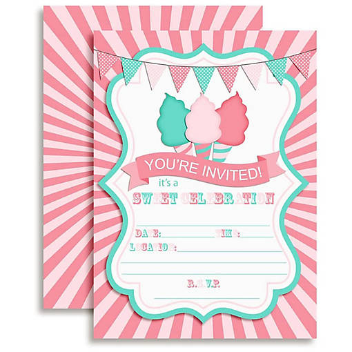 AmandaCreation Cotton Candy Invites 40pc.