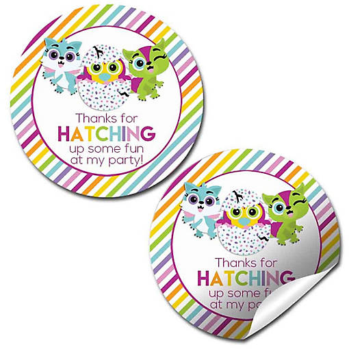 AmandaCreation Cute Hatching Animal Envelope Seals 40pc.
