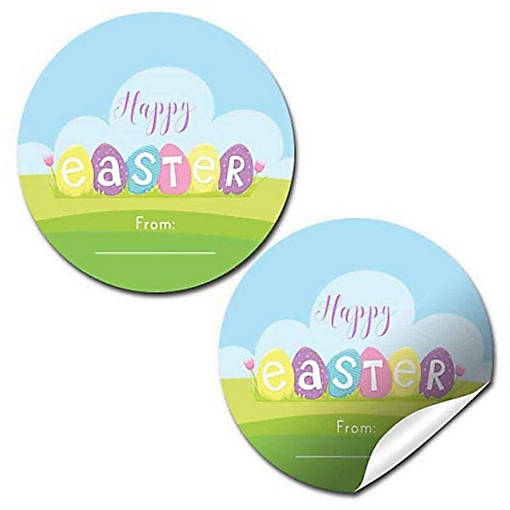 AmandaCreation Decorated Eggs Envelope Seals 40pc.