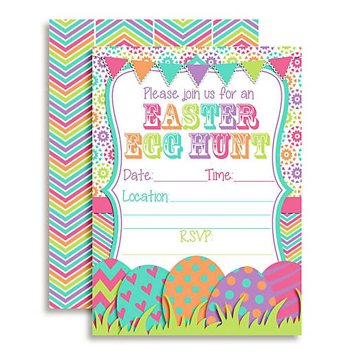 AmandaCreation Easter Hunt Big Eggs Invites 40pc.