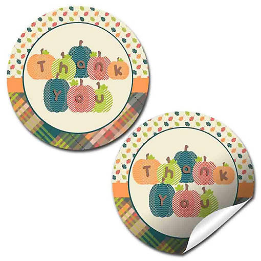AmandaCreation Fall Fun Pumpkin Envelope Seals 40pc.