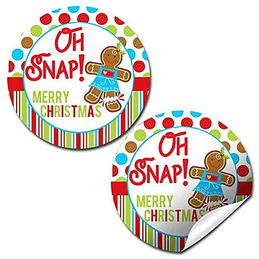 AmandaCreation Gingerbread Cookie Envelope Seals 40pc.