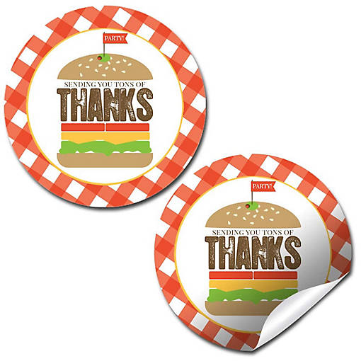 AmandaCreation Hamburger BBQ Envelope Seals 40pc.