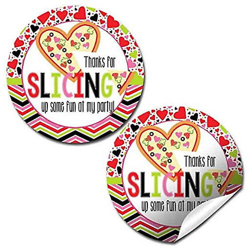 AmandaCreation Heart-Shaped Pizza Envelope Seals 40pc