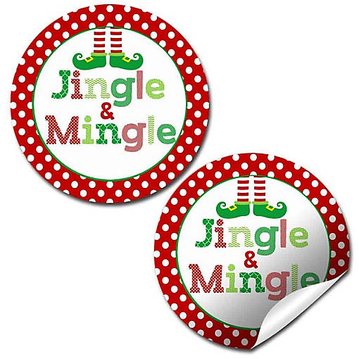 AmandaCreation Jingle and Mingle Envelope Seals 40pc.