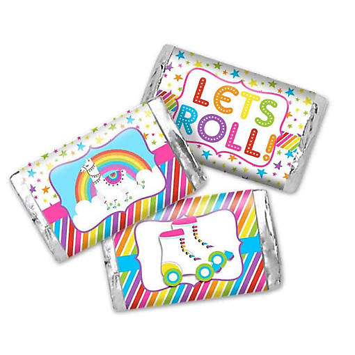 AmandaCreation Llama Roller Skating Mini Candybar Wrappers 45pcs.