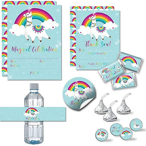 AmandaCreation Llama Unicorn Party Bundle 381pc.