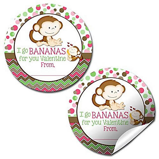 AmandaCreation Monkey Pink Envelope Seals 40pc.