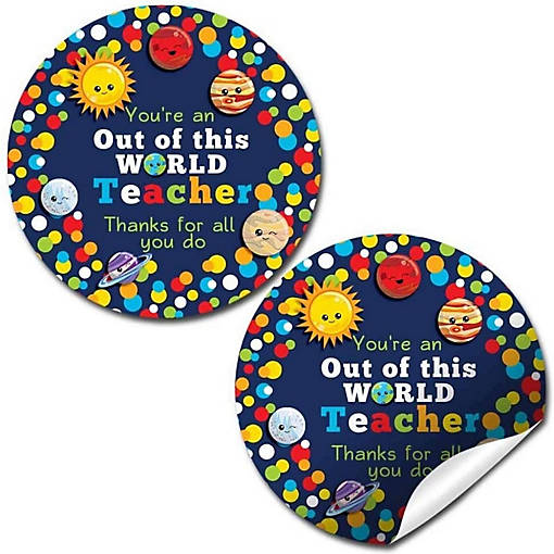 AmandaCreation Outer Space Appreciation Envelope Seals 40pc.