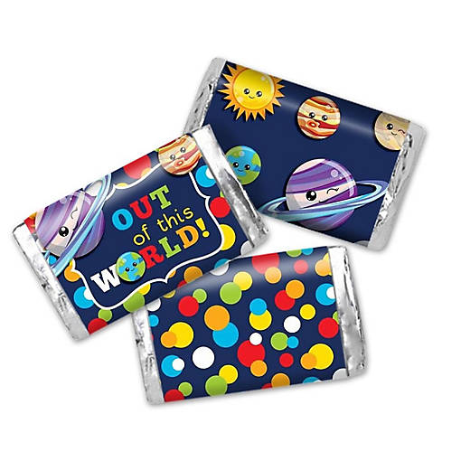 AmandaCreation Outer Space Mini Candybar Wrappers 45pcs