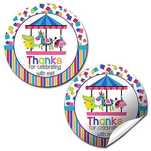 AmandaCreation Party Animals Envelope Seals 40pc.