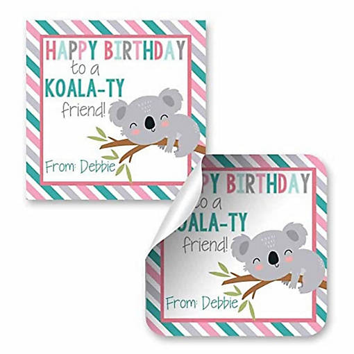 AmandaCreation Personalized Koala Gift Tag 24pc.