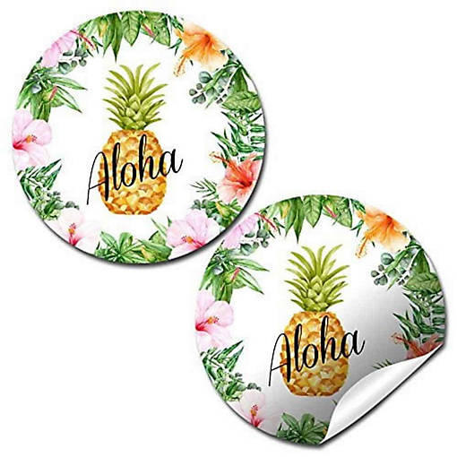 AmandaCreation Pineapple Aloha Envelope Seals 40pc.