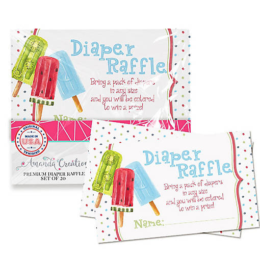AmandaCreation Popsicle Diaper Raffle Tickets 20pc.