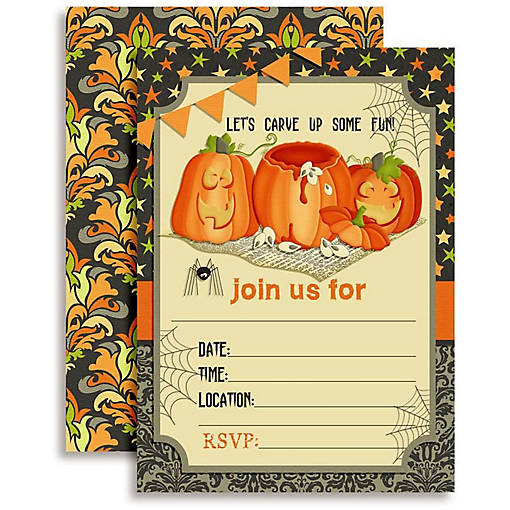 AmandaCreation Pumpkin Carving Invites 40pc.