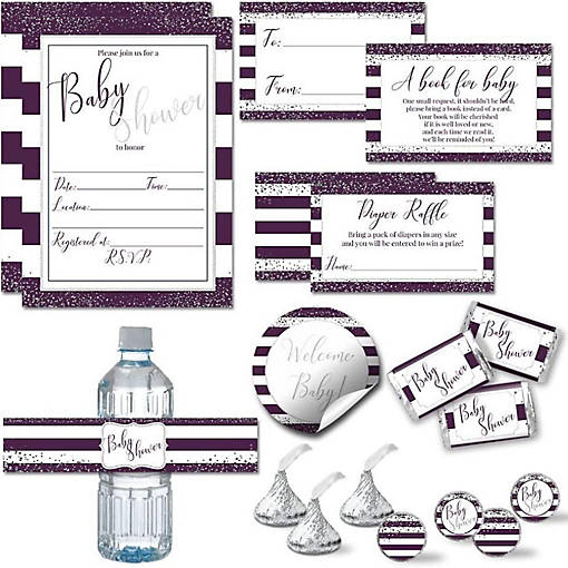 AmandaCreation Purple &amp; Silver Party Bundle 381pc.