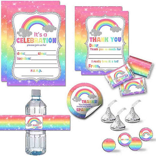 AmandaCreation Rainbow Sparkles Birthday Bundle 321pc.