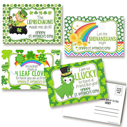 AmandaCreation Rainbow St. Patrick's Postcards 20pc.
