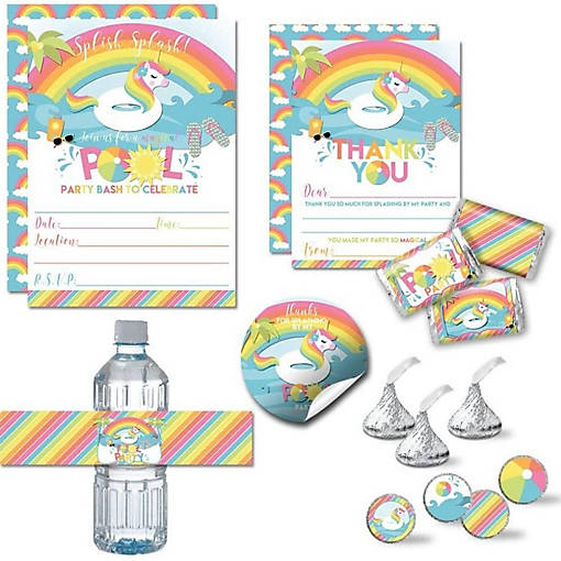 AmandaCreation Rainbow Unicorn Party Bundle 381pc.