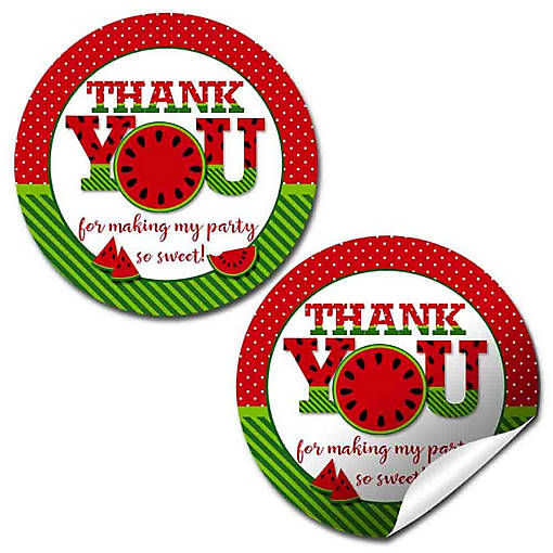AmandaCreation Red Watermelon Envelope Seals 40pc