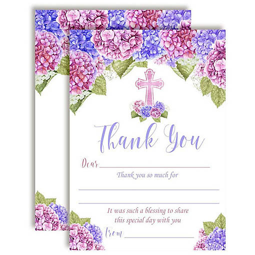 AmandaCreation Religious Hydrangea Thank You 20pc.