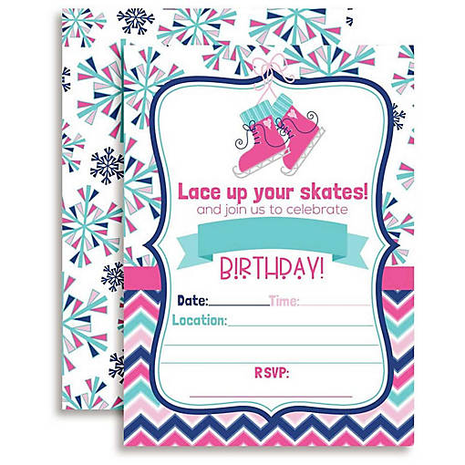 AmandaCreation Skating Birthday Invites 40pc.
