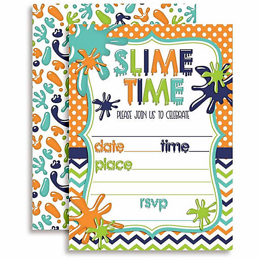 AmandaCreation Slime Time Boy Invites 40pc.