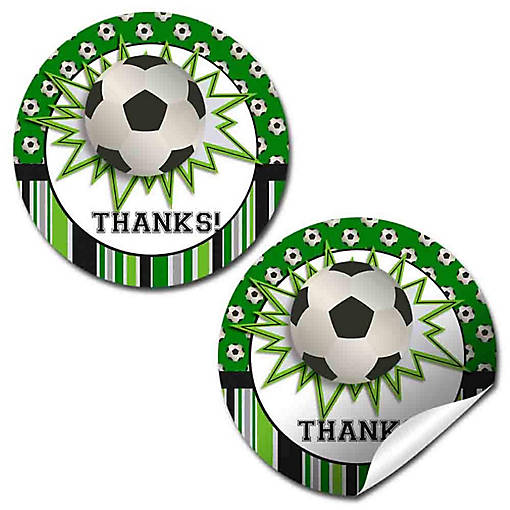AmandaCreation Soccer Envelope Seals 40pc.