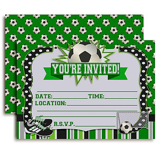 AmandaCreation Soccer Invites 40pc.