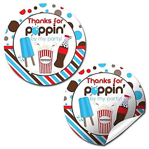 AmandaCreation Soda &amp; Popcorn Envelope Seals 40pc.