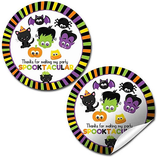 AmandaCreation Spooktacular Characters Envelope Seals 40pc