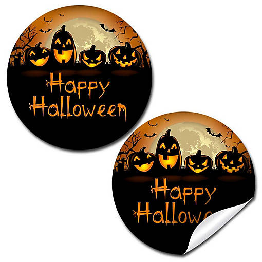 AmandaCreation Spooky Jack O' Lantern Envelope Seals 40pc