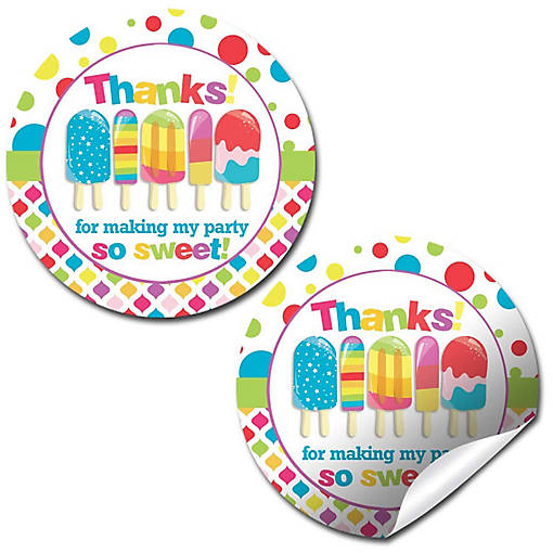 AmandaCreation Summertime Popsicle Envelope Seals 40pc.