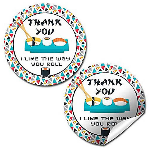 AmandaCreation Sushi Roll Envelope Seals 40pc.