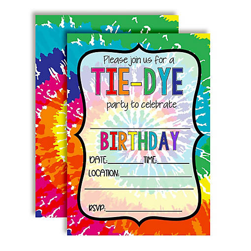 AmandaCreation Tie Dye Invites 40pc.